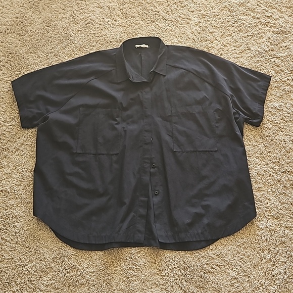 Beaumont Organics Tops - Beaumont Organic, black button up, collared shirt, size L